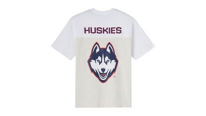 OVO x NCAA Uconn Huskies Paneled T-shirt Ash Heather Grey