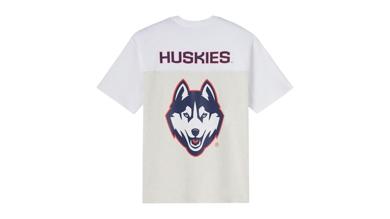 OVO x NCAA Uconn Huskies Paneled T-shirt Ash Heather Grey