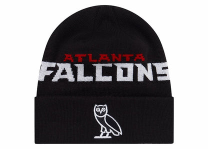 OVO x NFL Atlanta Falcons New Era Beanie Black