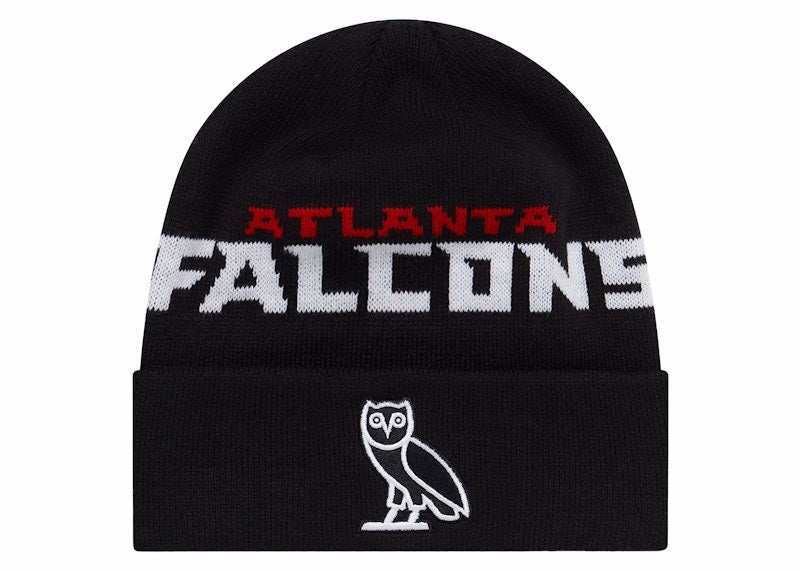 OVO x NFL Atlanta Falcons New Era Beanie Black