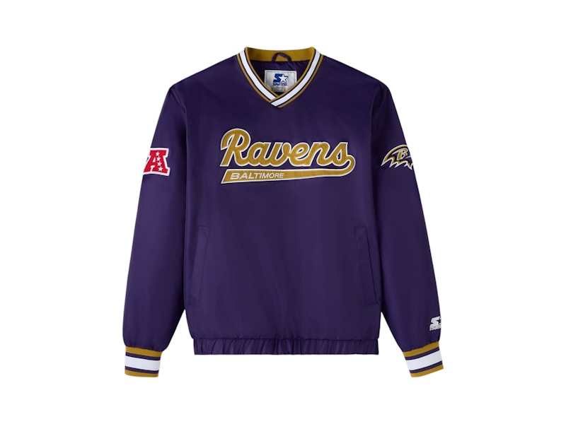 OVO x NFL Baltimore Ravens Starter Trainer Pullover Jacket Purple