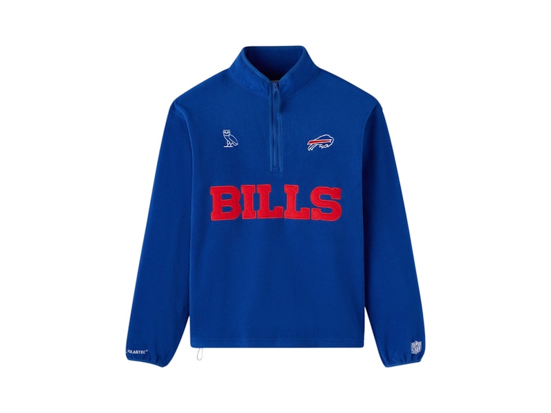 OVO x NFL Buffalo Bills Polartec Mock Neck Quarter-Zip Fleece Blue
