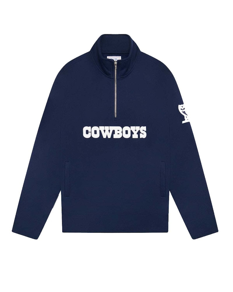 OVO x NFL Dallas Cowboys 1/4 Zip Mock Neck Navy