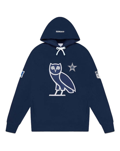 OVO x NFL Dallas Cowboys OG Owl Hoodie Navy