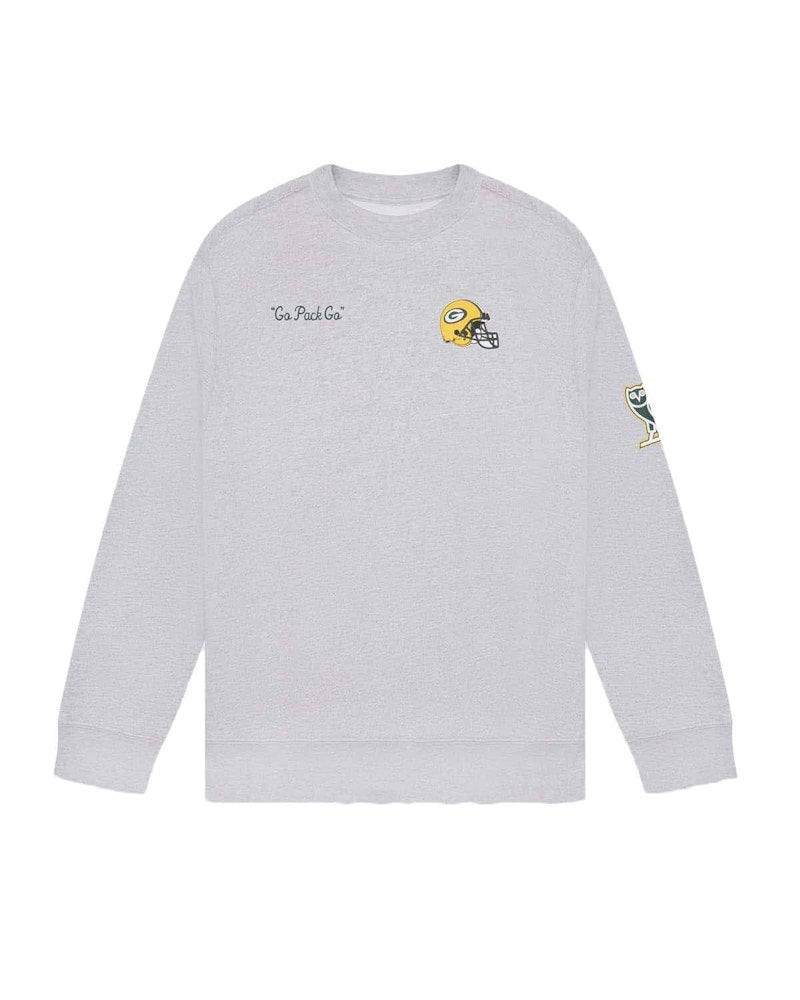 OVO x NFL Green Bay Packers Crewneck Heather Grey