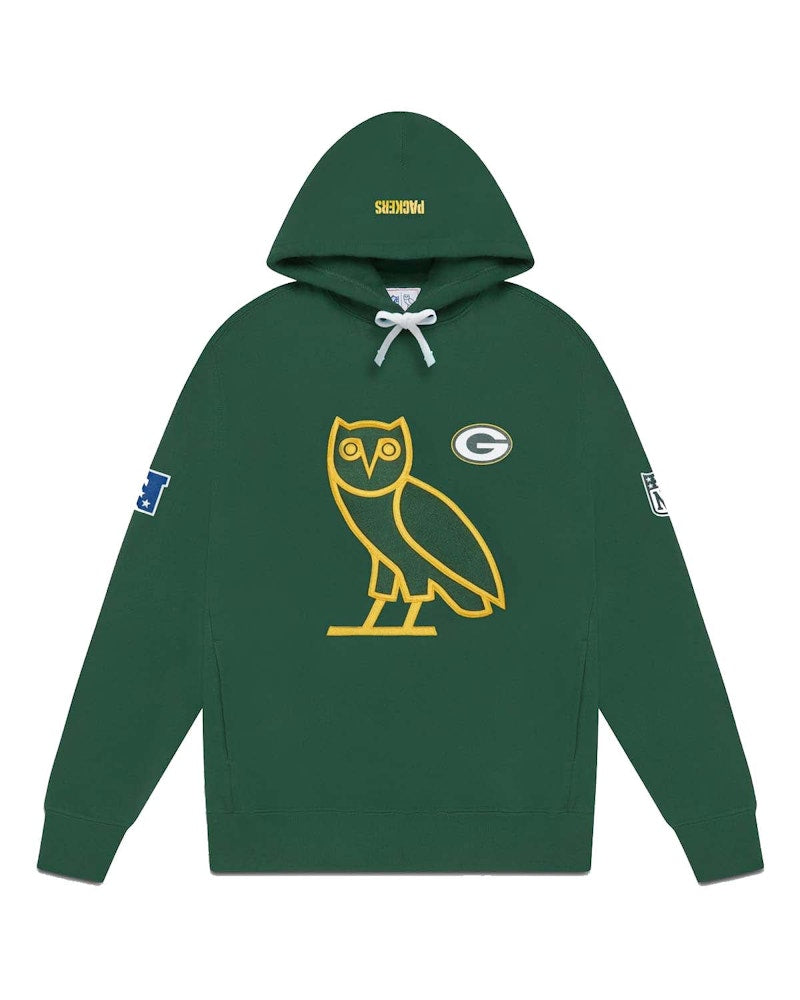 OVO x NFL Green Bay Packers OG Owl Hoodie Green