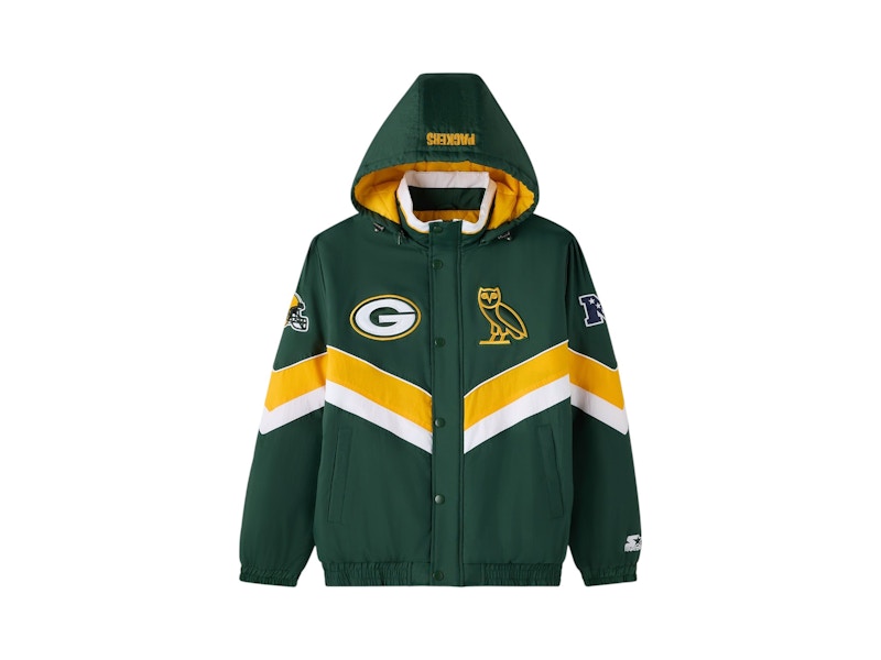 OVO x NFL Green Bay Packers Starter Sideline Puffer Jacket Green