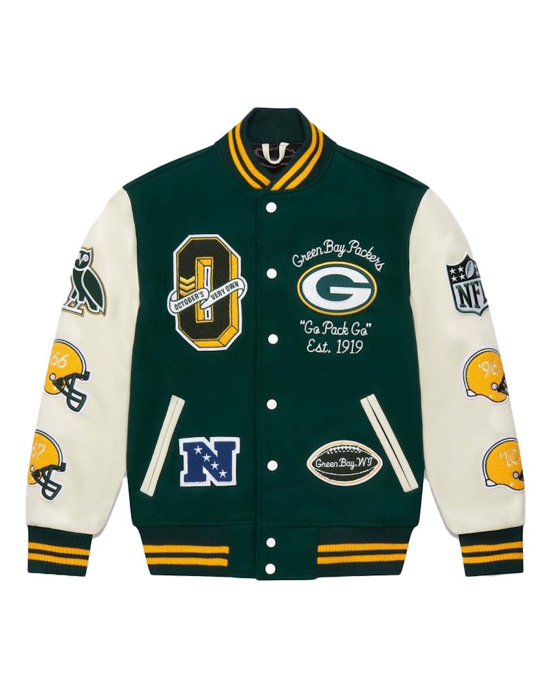 OVO x NFL Green Bay Packers Varsity Jacket Green