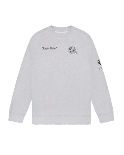 OVO x NFL Las Vegas Raiders Crewneck Heather Grey