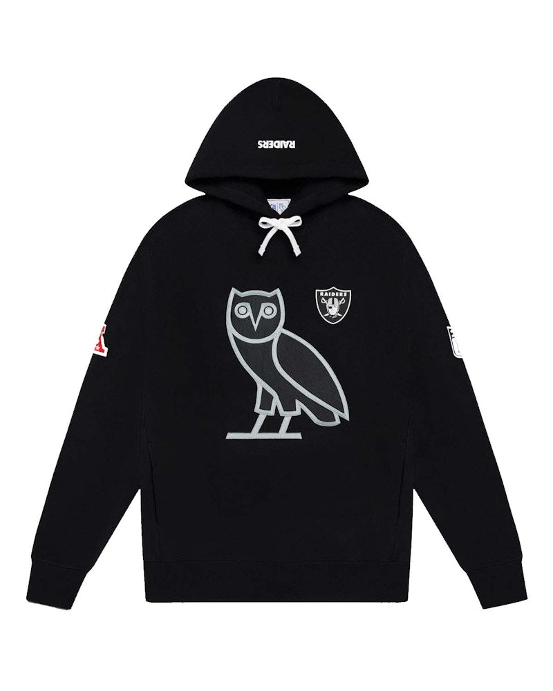OVO x NFL Las Vegas Raiders OG Owl Hoodie Black