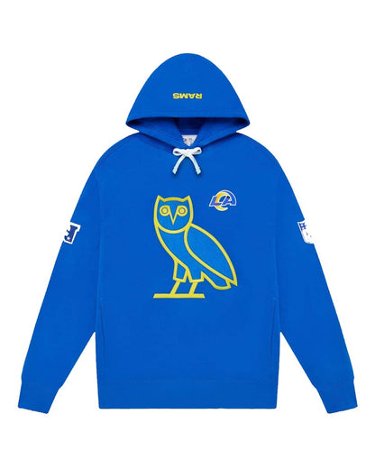 OVO x NFL Los Angeles Rams OG Owl Hoodie Blue