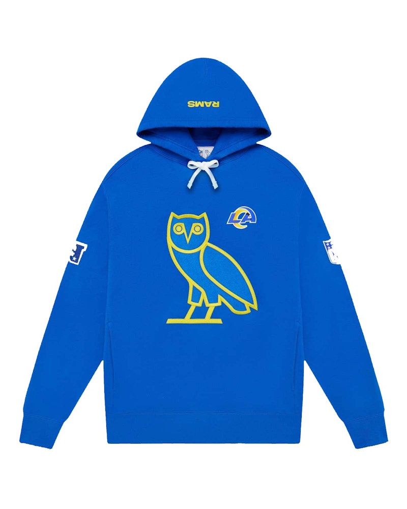OVO x NFL Los Angeles Rams OG Owl Hoodie Blue