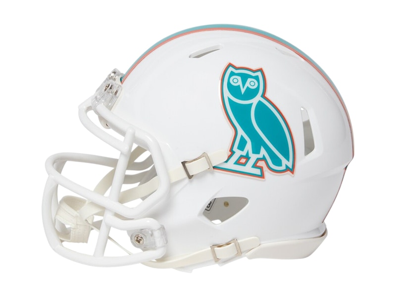 OVO x NFL Miami Dolphins Riddell Mini Helmet White