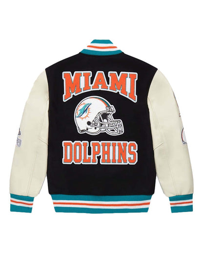OVO x NFL Miami Dolphins Varsity Jacket Black