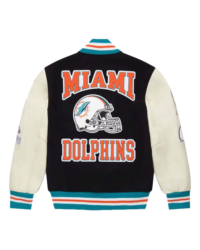 OVO x NFL Miami Dolphins Varsity Jacket Black