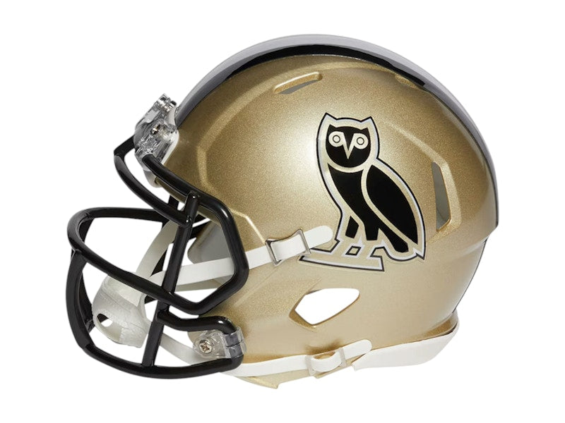 OVO x NFL New Orleans Saints Riddell Mini Helmet Gold