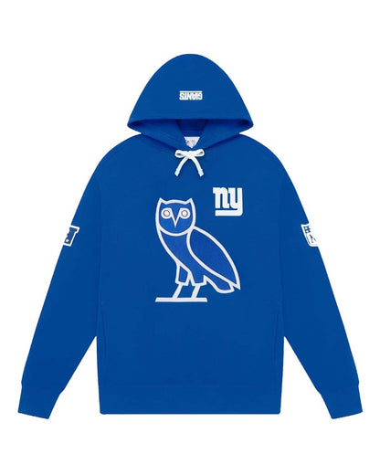 OVO x NFL New York Giants OG Owl Hoodie Blue