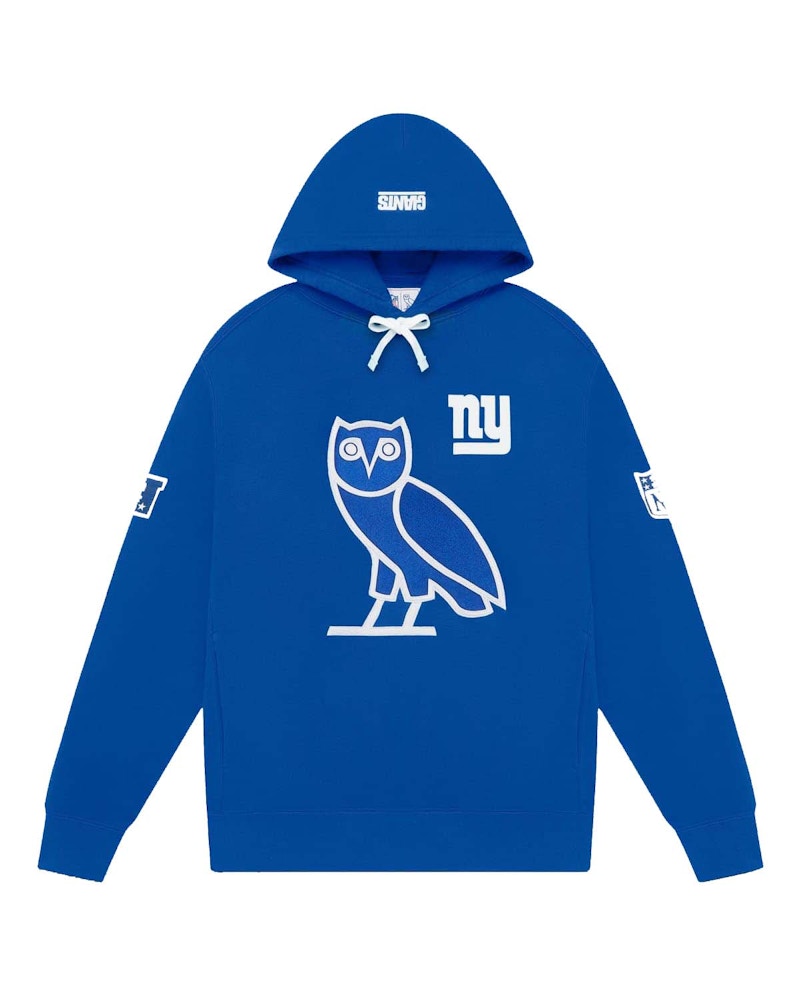 OVO x NFL New York Giants OG Owl Hoodie Blue