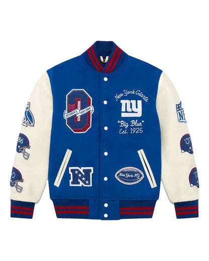 OVO x NFL New York Giants Varsity Jacket Blue