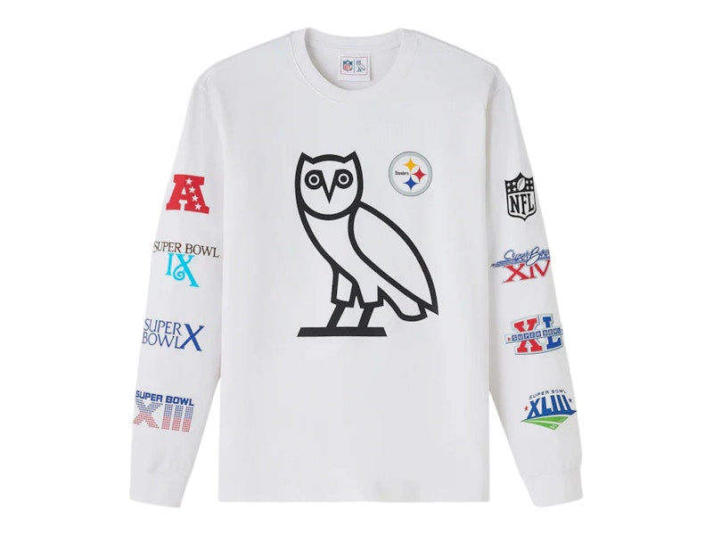 OVO x NFL Pittsburgh Steelers L/S T-shirt White
