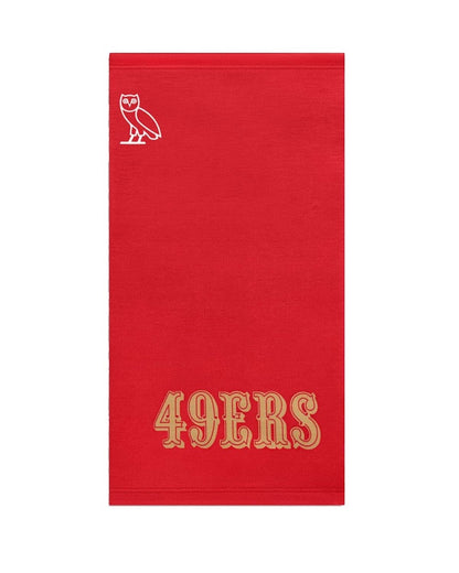 OVO x NFL San Francisco 49ers Neck Gaiter Red