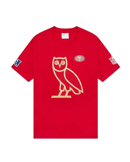 OVO x NFL San Francisco 49ers OG Owl T-Shirt Red