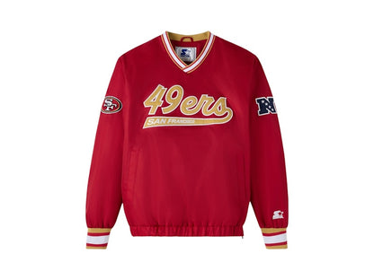 OVO x NFL San Francisco 49ers Starter Trainer Pullover Jacket Red