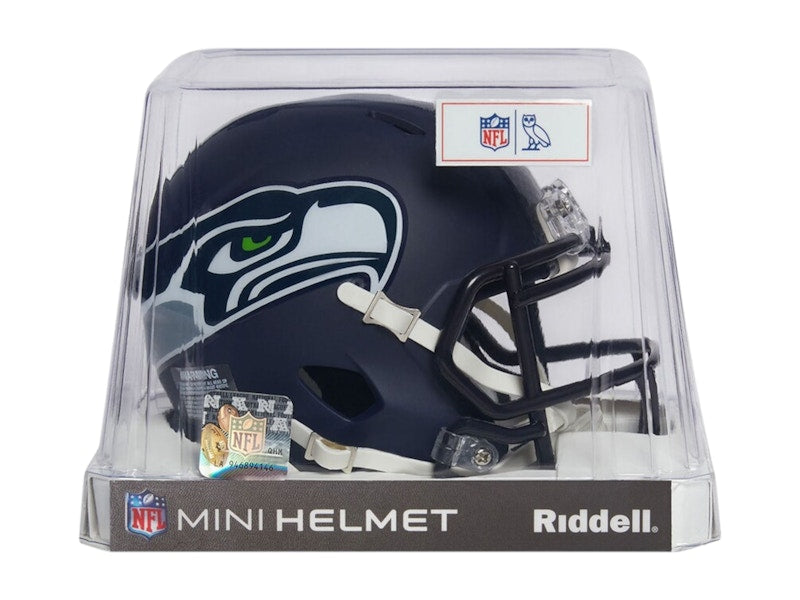 OVO x NFL Seattle Seahawks Riddell Mini Helmet Navy