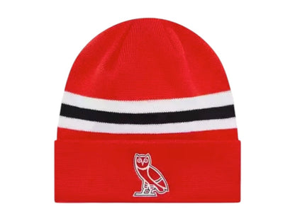 OVO x NHL Chicago Blackhawks Beanie Hat Red