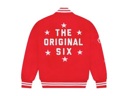 OVO x NHL Detroit Red Wings Varsity Jacket Red