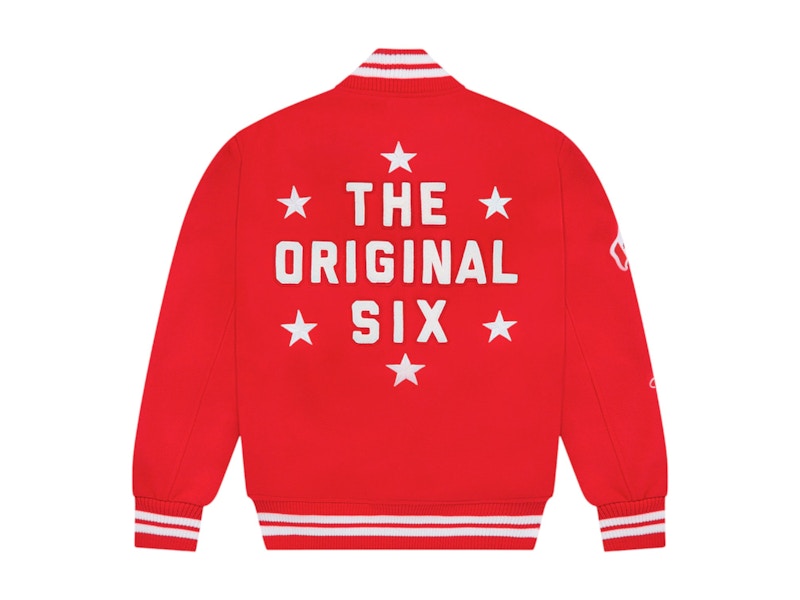 OVO x NHL Detroit Red Wings Varsity Jacket Red