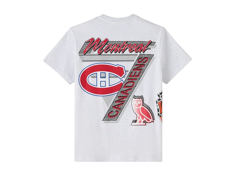 OVO x NHL Montreal Canadiens 90's Graphic T-shirt Ash Heather Grey