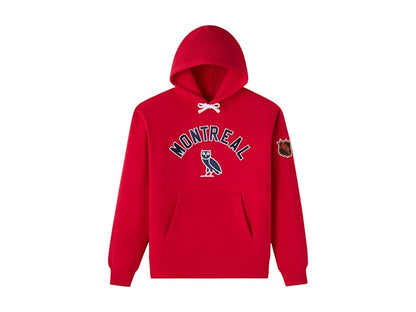 OVO x NHL Montreal Canadiens Team Training Hoodie Red