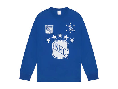 OVO x NHL New York Rangers L/S T-shirt Blue