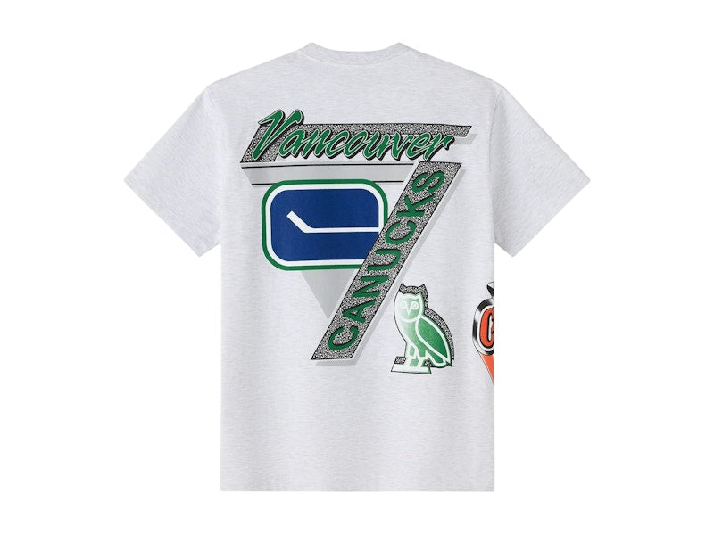 OVO x NHL Vancouver Canucks 90's Graphic T-shirt Ash Heather Grey
