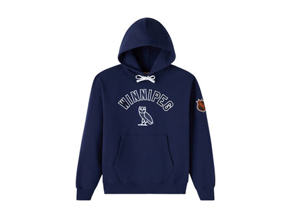 OVO x NHL Winnipeg Jets Team Training Hoodie Navy