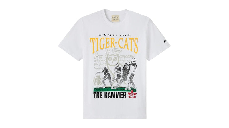 OVO x New Era CFL Hamilton Tigercats T-shirt White