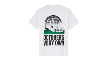 OVO x New Era CFL Saskatchewan Roughriders T-shirt White