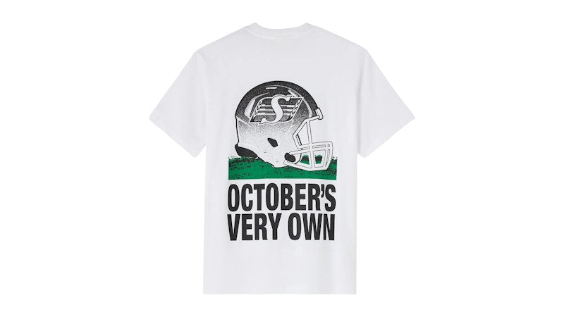 OVO x New Era CFL Saskatchewan Roughriders T-shirt White