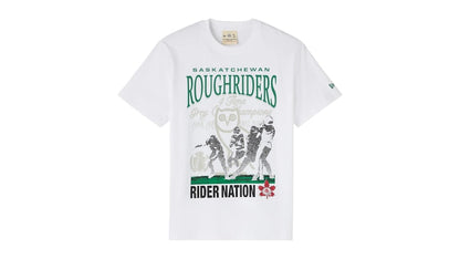 OVO x New Era CFL Saskatchewan Roughriders T-shirt White