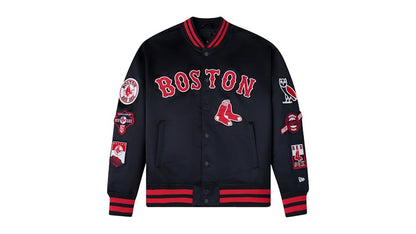 OVO x New Era MLB Boston Red Sox Varsity Jacket Navy