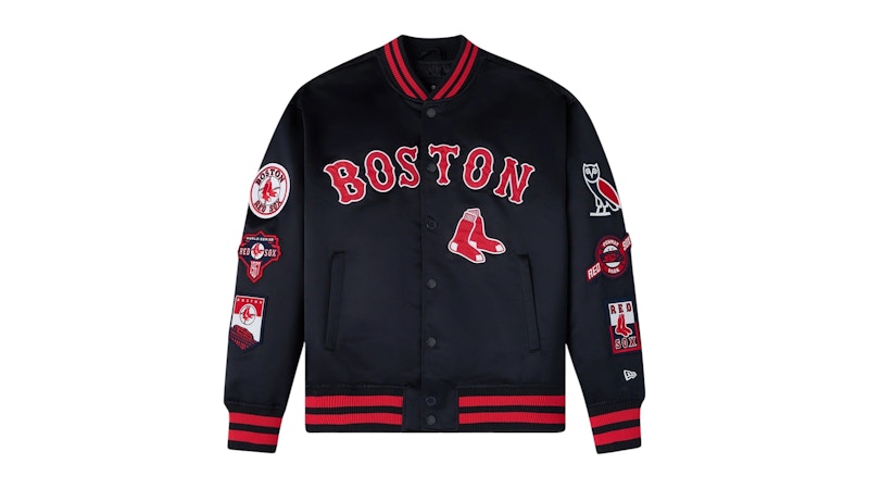 OVO x New Era MLB Boston Red Sox Varsity Jacket Navy