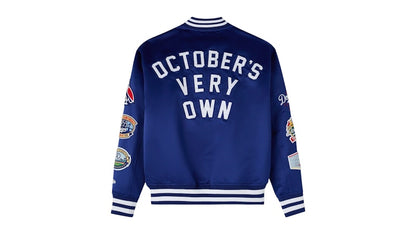 OVO x New Era MLB Los Angeles Dodgers Varsity Jacket Blue