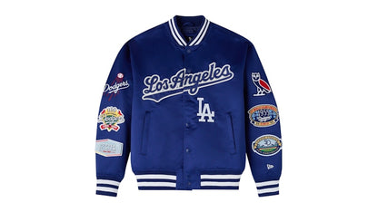 OVO x New Era MLB Los Angeles Dodgers Varsity Jacket Blue
