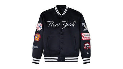 OVO x New Era MLB New York Yankees Varsity Jacket Navy