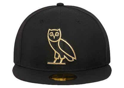 OVO x New Era OG Owl 59Fifty Fitted Hat Black
