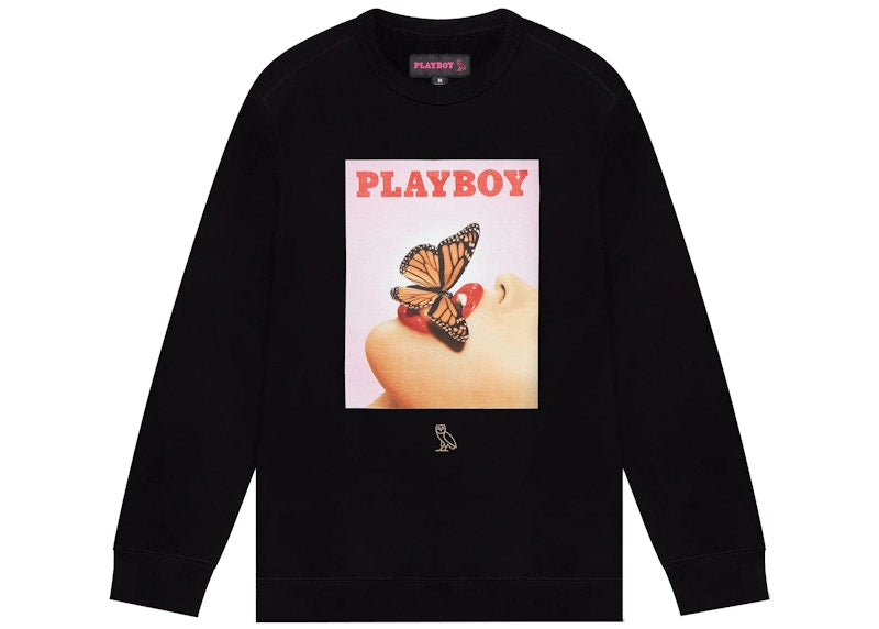 OVO x PLAYBOY Butterfly Crewneck Black