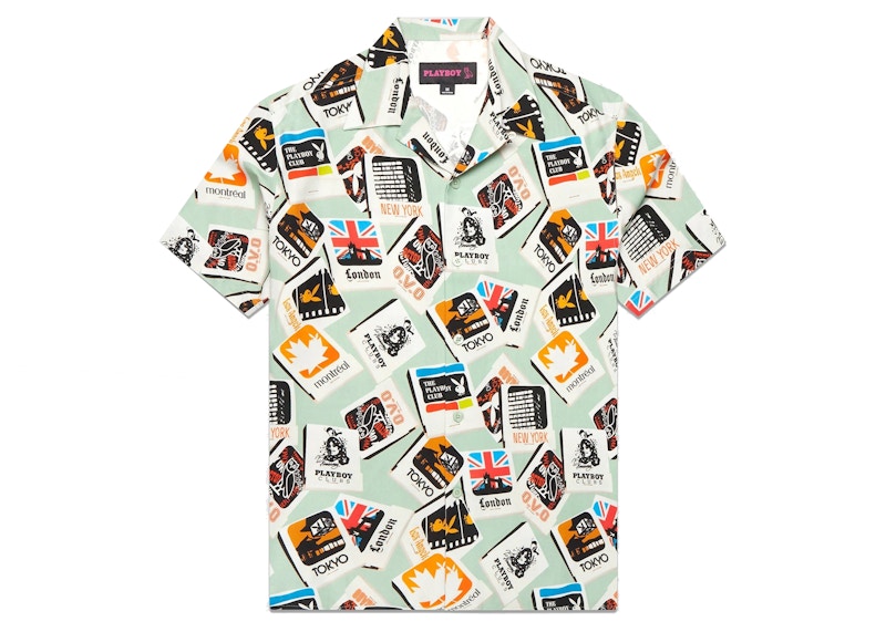 OVO x PLAYBOY Club Silk Shirt Basil
