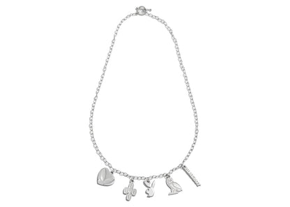 OVO x PLAYBOY Silver Charm Necklace Silver