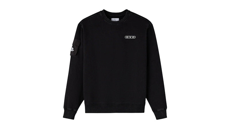 OVO x PlayStation Wireframe Owl Garment Dyed Utility (Canada Exclusive) Crewneck Black